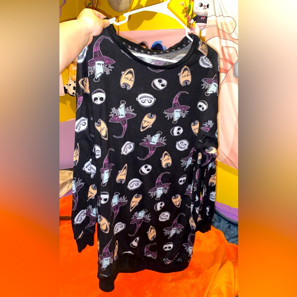 Nightmare Before Christmas long sleeve dress, with matching socks